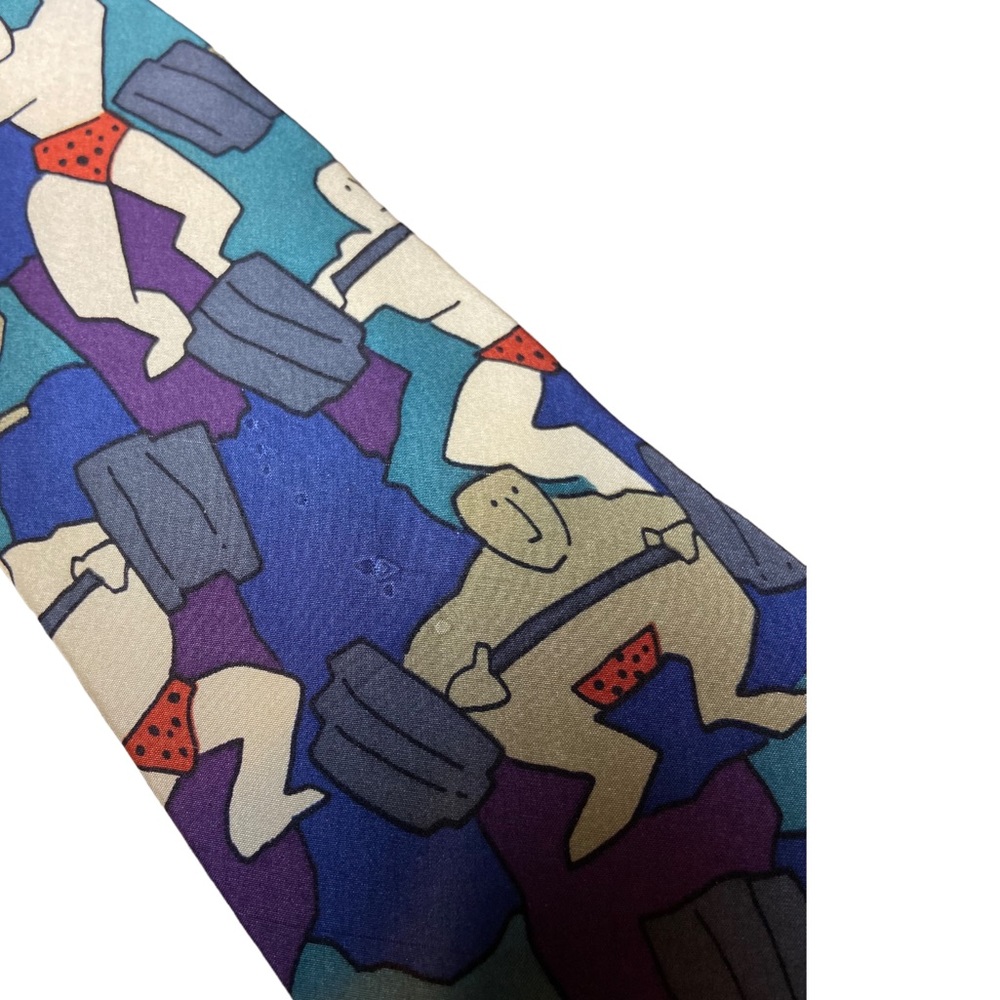 Vintage 1991 Blue The BEATLES Carry That Weight Commemorative Men’s Neck Tie - Picture 4 of 6